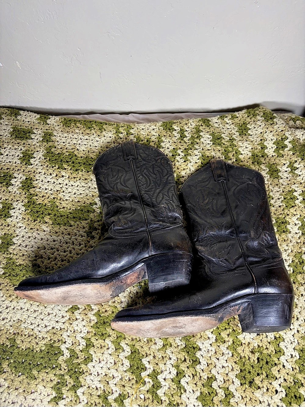 Justin Boots Black Heeled Boots